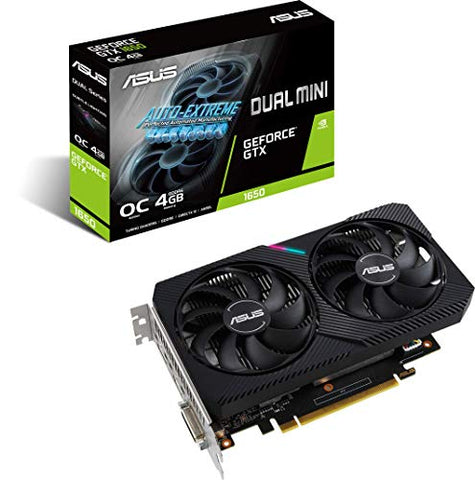 ASUS Dual NVIDIA GeForce GTX 1650 Mini OC Graphics Card